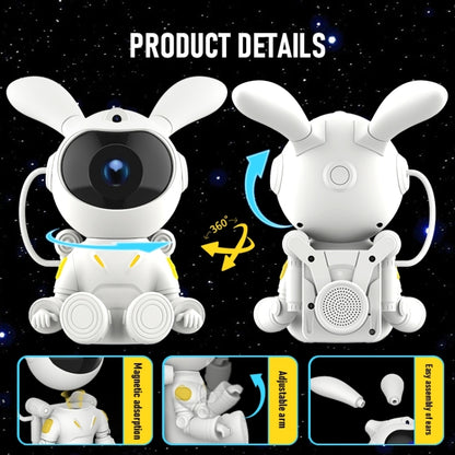 G002 Space Rabbit Starry Sky Projection Lamp Bluetooth Speaker 2 in 1 Laser Light