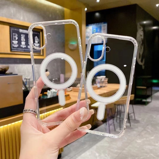 Large Hole Camera MagSafe Magnetic Clear Acrylic TPU Case, For iPhone 16 Pro Max, For iPhone 16 Pro, For iPhone 16 Plus, For iPhone 16