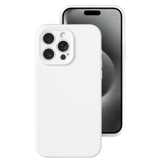 جراب هاتف بتغطية كاملة من السيليكون السائل بفتحة دقيقة، مناسب لهاتف iPhone 15 Pro