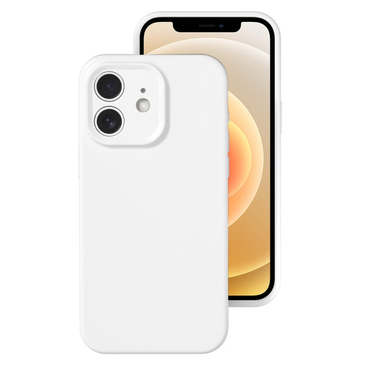 جراب هاتف بتغطية كاملة بلون هلامي من السيليكون السائل بفتحة دقيقة، مناسب لهاتف iPhone 12