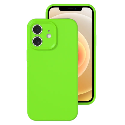 جراب هاتف بتغطية كاملة بلون هلامي من السيليكون السائل بفتحة دقيقة، مناسب لهاتف iPhone 12