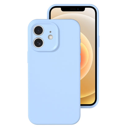 جراب هاتف بتغطية كاملة بلون هلامي من السيليكون السائل بفتحة دقيقة، مناسب لهاتف iPhone 12