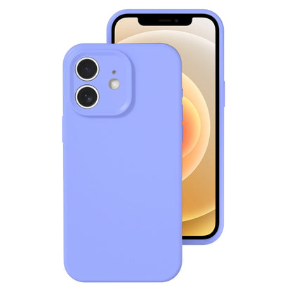 جراب هاتف بتغطية كاملة بلون هلامي من السيليكون السائل بفتحة دقيقة، مناسب لهاتف iPhone 12