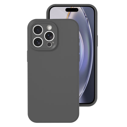 جراب هاتف من السيليكون السائل بفتحة دقيقة، بلون هلامي، بتغطية كاملة، لهاتف iPhone 16 Pro Max