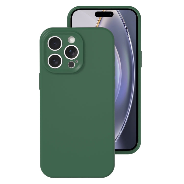 جراب هاتف من السيليكون السائل بفتحة دقيقة، بلون هلامي، بتغطية كاملة، لهاتف iPhone 16 Pro Max