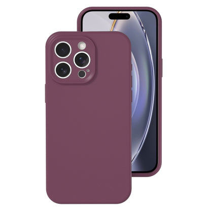 جراب هاتف من السيليكون السائل بفتحة دقيقة، بلون هلامي، بتغطية كاملة، لهاتف iPhone 16 Pro Max