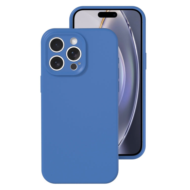 جراب هاتف من السيليكون السائل بفتحة دقيقة، بلون هلامي، بتغطية كاملة، لهاتف iPhone 16 Pro Max