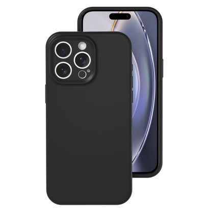 جراب هاتف بتغطية كاملة بلون هلامي من السيليكون السائل بفتحة دقيقة، مناسب لهاتف iPhone 16 Pro
