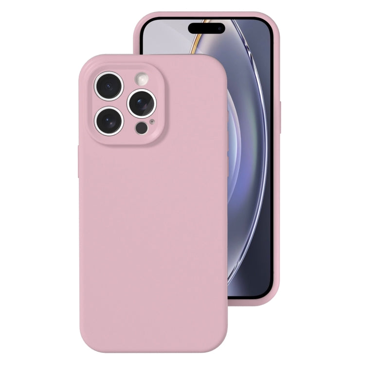 جراب هاتف بتغطية كاملة بلون هلامي من السيليكون السائل بفتحة دقيقة، مناسب لهاتف iPhone 16 Pro