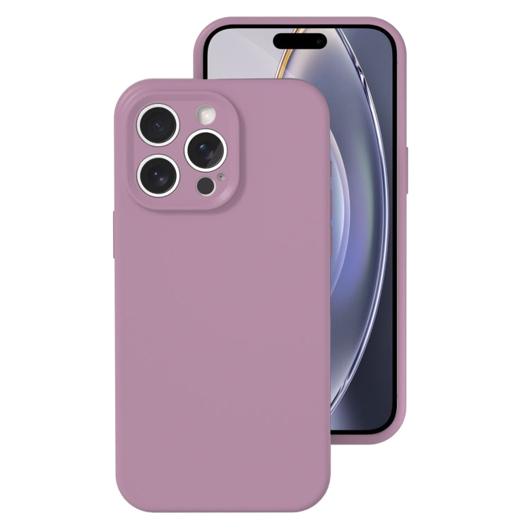 جراب هاتف بتغطية كاملة بلون هلامي من السيليكون السائل بفتحة دقيقة، مناسب لهاتف iPhone 16 Pro