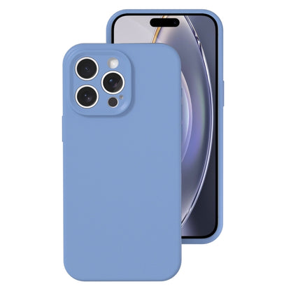جراب هاتف بتغطية كاملة بلون هلامي من السيليكون السائل بفتحة دقيقة، مناسب لهاتف iPhone 16 Pro