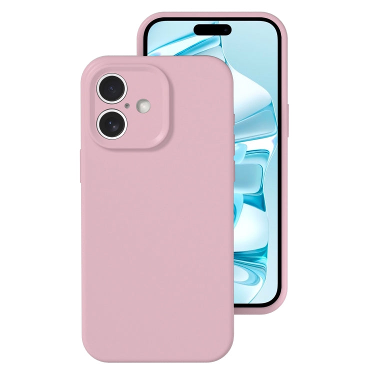 جراب هاتف بتغطية كاملة من السيليكون السائل بفتحة دقيقة، مناسب لهاتف iPhone 16 Plus