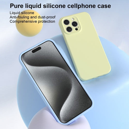 جراب هاتف بتغطية كاملة بلون هلامي من السيليكون السائل بفتحة دقيقة، مناسب لهاتف iPhone 11