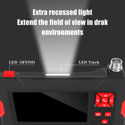 P30 8mm 1080P IP68 Waterproof 4.3 inch Screen Dual Camera Digital Endoscope