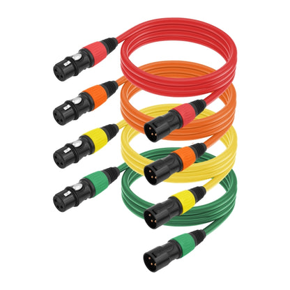 4 Color / Set JC1015 XLR 3pin Male to Female Audio Cable