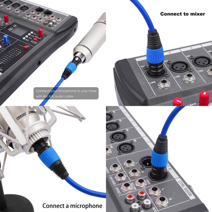 4 Color / Set JC1015 XLR 3pin Male to Female Audio Cable