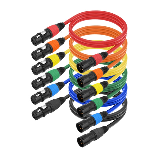 6 Color / Set JC1015 XLR 3pin Male to Female Audio Cable