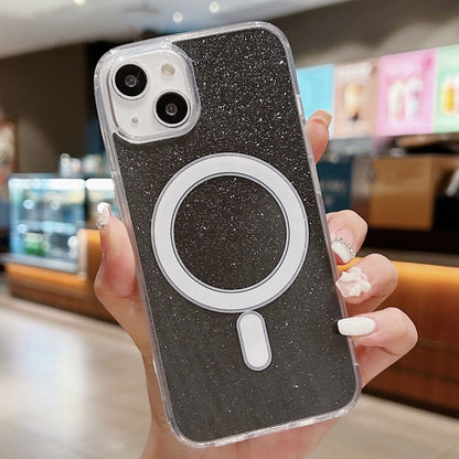 Acrylic Transparent Glitter MagSafe Phone Case, For iPhone 15 Pro, For iPhone 15 Plus, For iPhone 15, For iPhone 14 Plus, For iPhone 14, For iPhone 14 Pro