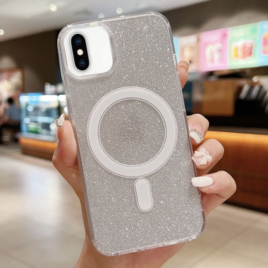 Acrylic Transparent Glitter MagSafe Phone Case, For iPhone XS Max, For iPhone 8 Plus / 7 Plus