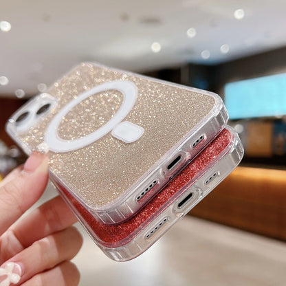 Acrylic Transparent Glitter MagSafe Phone Case, For iPhone 15 Pro, For iPhone 15 Plus, For iPhone 15, For iPhone 14 Plus, For iPhone 14, For iPhone 14 Pro