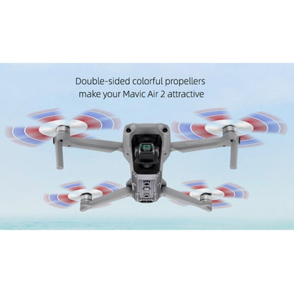 زوجان من مراوح Sunnylife 7238F-3C لطائرة DJI Mavic Air 2 ثنائية الجوانب، ثنائية اللون، منخفضة الضوضاء، سريعة الفك
