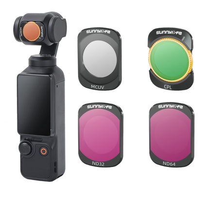 For DJI Osmo Pocket 3 Sunnylife Camera Lens Magnetic Metal Filter, No Impact On Gimbal Reset, MCUV, ND8, ND16, ND32, ND64, CPL, ND8PL, ND16PL, ND32PL, ND64PL, 3 in 1 CPL ND8 ND16, 4 in 1 ND8-64, 4 in 1 ND8-64PL, 4 in 1 UV CPL ND32 ND64�����������������...