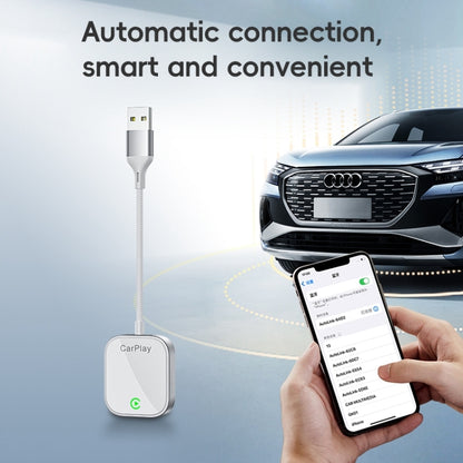 USB, USB-C / Type-C Dual Interface Wired to Wireless Car CarPlay Box Adapter for iPhone