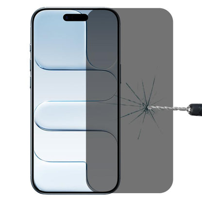 غشاء زجاجي مقوى عالي الشفافية بغطاء كامل مضاد للتجسس، مناسب لهاتف iPhone 16 Pro Max، وiPhone 16 Pro، وiPhone 16 Plus، وiPhone 16