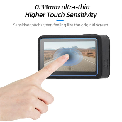 For DJI Osmo Action 5 Pro Sunnylife 3 in 1 Lens Protector Front and Rear Screen Tempered Glass Films