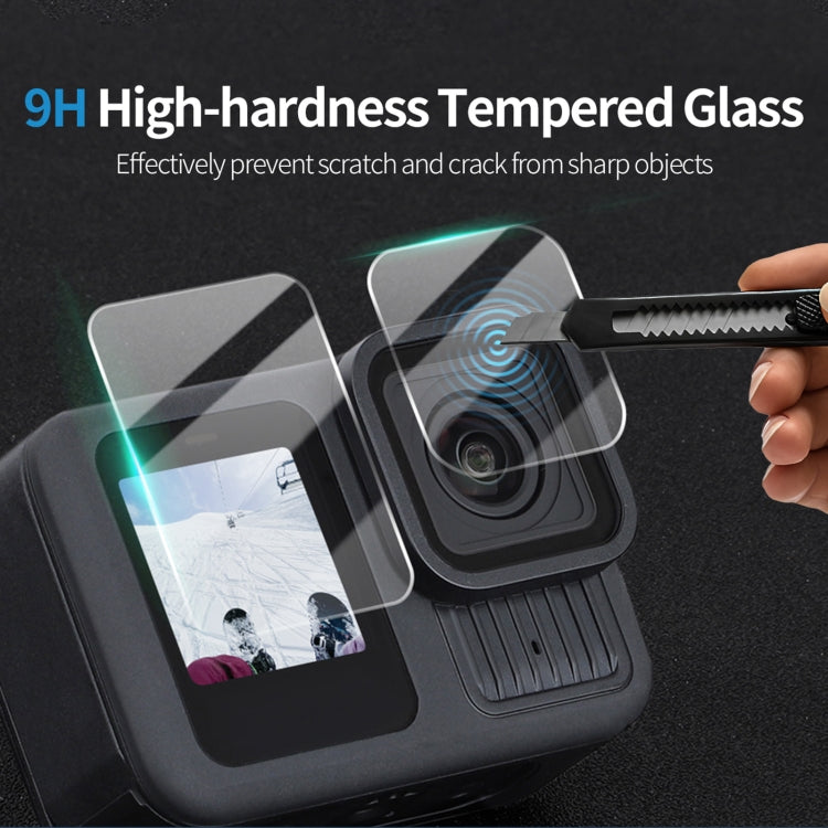 For GoPro HERO13 Black Sunnylife 3 in 1 Lens Protector Front and Rear Screen Tempered Glass Films