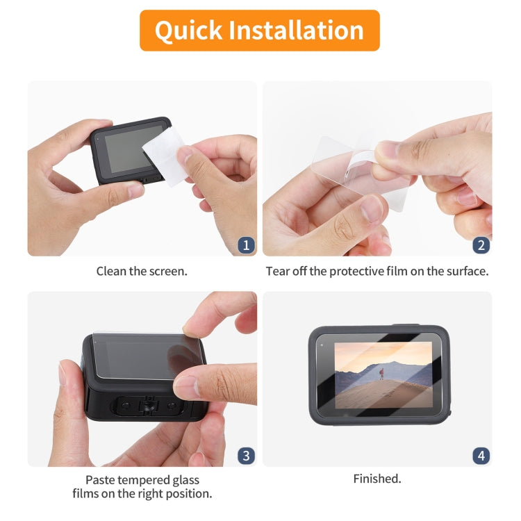 For GoPro HERO13 Black Sunnylife 3 in 1 Lens Protector Front and Rear Screen Tempered Glass Films