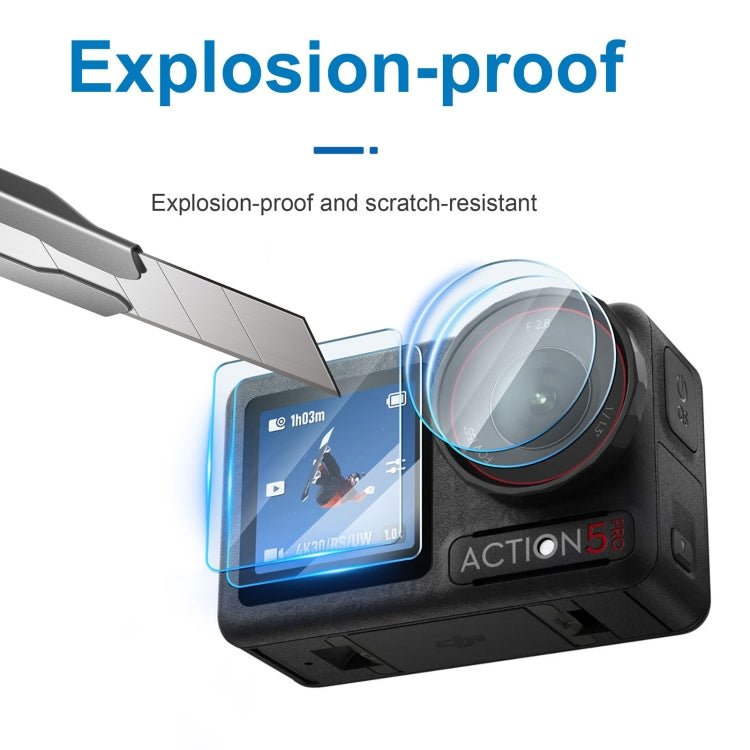STARTRC 3 in 1 Lens Protector Front and Rear Screen Tempered Glass Films