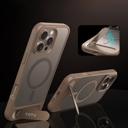 جراب هاتف TOTU PC-25 بملمس جلدي مع حامل مغناطيسي، لهاتف iPhone 16 Pro Max، لهاتف iPhone 16 Pro