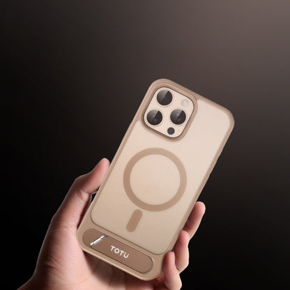 جراب هاتف TOTU PC-25 بملمس جلدي مع حامل مغناطيسي، لهاتف iPhone 16 Pro Max، لهاتف iPhone 16 Pro