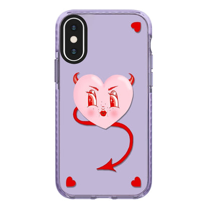جراب هاتف بتغطية كاملة بنمط توضيحي بسيط، لهاتف iPhone X / XS