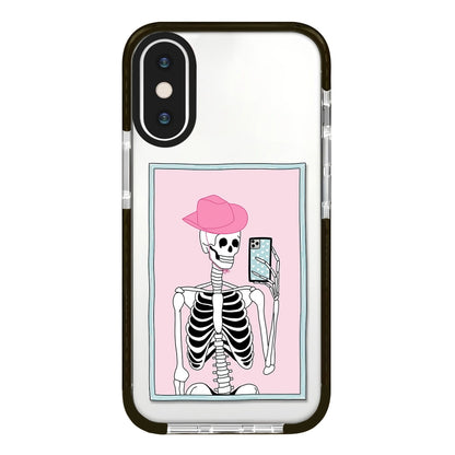جراب هاتف بتغطية كاملة بنمط توضيحي بسيط، لهاتف iPhone X / XS