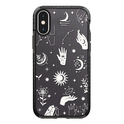 جراب هاتف بتغطية كاملة بنمط توضيحي بسيط، لهاتف iPhone XS Max