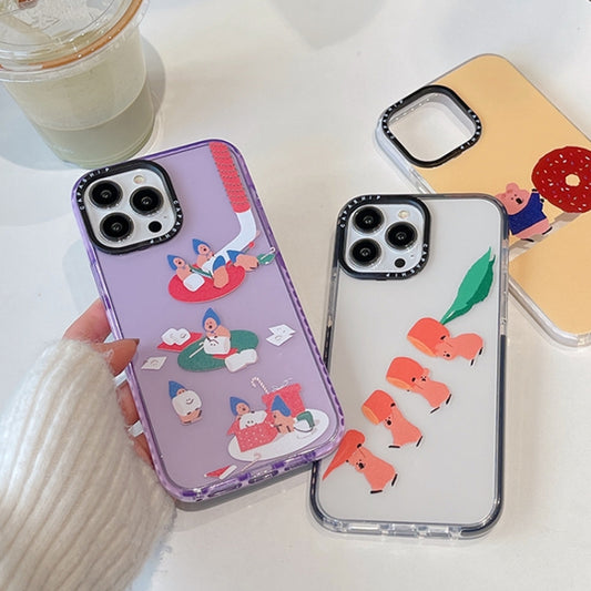جراب هاتف بتغطية كاملة بنمط توضيحي بسيط، لهاتف iPhone 11 Pro Max