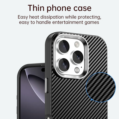 Carbon Fiber Series IMD Phone Case, For iPhone 16 Pro Max, For iPhone 16 Pro, For iPhone 16 Plus, For iPhone 16, For iPhone 15 Pro Max, For iPhone 15 Pro