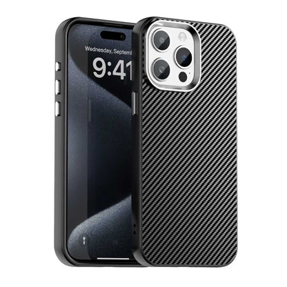 Carbon Fiber Series IMD Phone Case, For iPhone 16 Pro Max, For iPhone 16 Pro, For iPhone 16 Plus, For iPhone 16, For iPhone 15 Pro Max, For iPhone 15 Pro