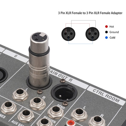 LZ1111 3Pin XLR Female to Female Adapter