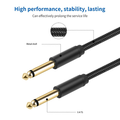 6.35mm 1/4 TRS Male to Male Electric Guitar Audio Cable