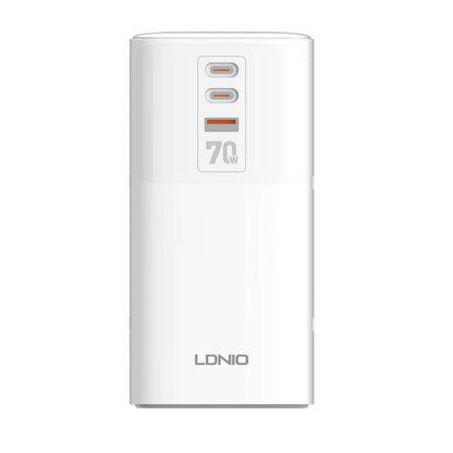 LDNIO SC4396 70W Desktop Multi-function GaN Desktop Charger 2AC, 1U, 2C with 1 Socket