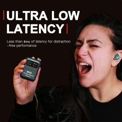 M6S Stereo Wireless In-Ear Monitor System 2.4G Transmitter & Receiver