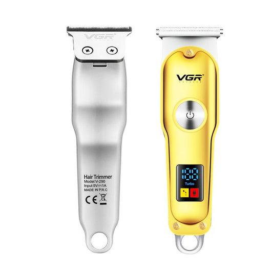 ماكينة قص الشعر الكهربائية المحمولة VGR V-290 مع شاشة رقمية، صغيرة الحجم، مزودة بمنفذ USB، V-290