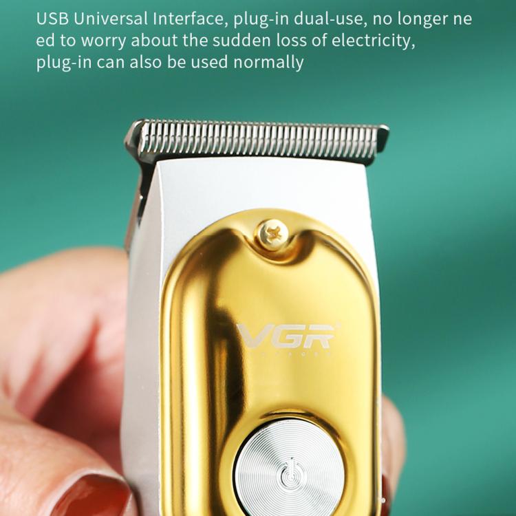 ماكينة قص الشعر الكهربائية المحمولة VGR V-290 مع شاشة رقمية، صغيرة الحجم، مزودة بمنفذ USB، V-290