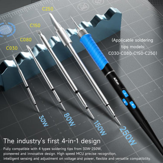 Aixun T225 4 in 1 Intelligent 7 Core Soldering Handle for C250 / C150 / C080 / C030 Soldering Tips, Aixun T225