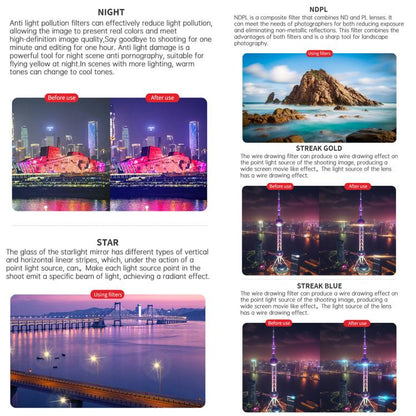 فلتر عدسة الكاميرا لسلسلة DJI O4 Air Unit Pro / Avata 2 JSR YB، MCUV، CPL، ND8، ND16، ND32، ND64، ND256، ND8PL، ND16PL، ND32PL، ND64PL، NIGHT، STAR، MCUV x 2، MCUV x 3، 3 في 1 CPL ND8/16، 4 في 1 ND، 4 في 1 NDPL، 6 في 1 ND8-64 UV CPL ...