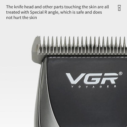 ماكينة قص الشعر VGR V-256 بخمس سرعات وشاشة رقمية وحامل USB، V-256