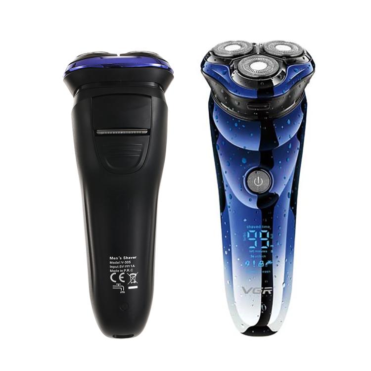 ماكينة حلاقة كهربائية دوارة ثلاثية الشفرات للرجال VGR V-305 IPX7، V-305
